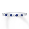 Thumbnail Image 0 of Natural Sapphire Ring 1/6 ct tw Diamonds 10K White Gold