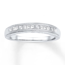 Now + Forever Diamond Anniversary Band 1/3 ct tw Princess-cut 14K White Gold