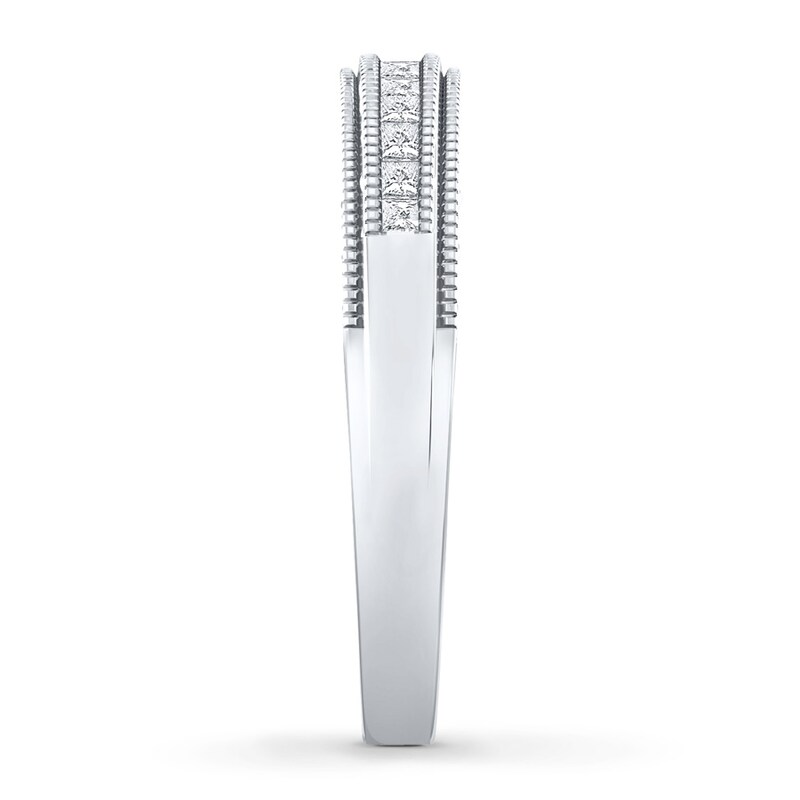Main Image 3 of Now + Forever Diamond Anniversary Band 1/3 ct tw Princess-cut 14K White Gold
