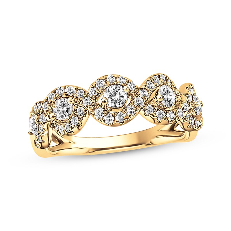 Diamond Anniversary Band 3/4 ct tw Round-cut 14K Yellow Gold