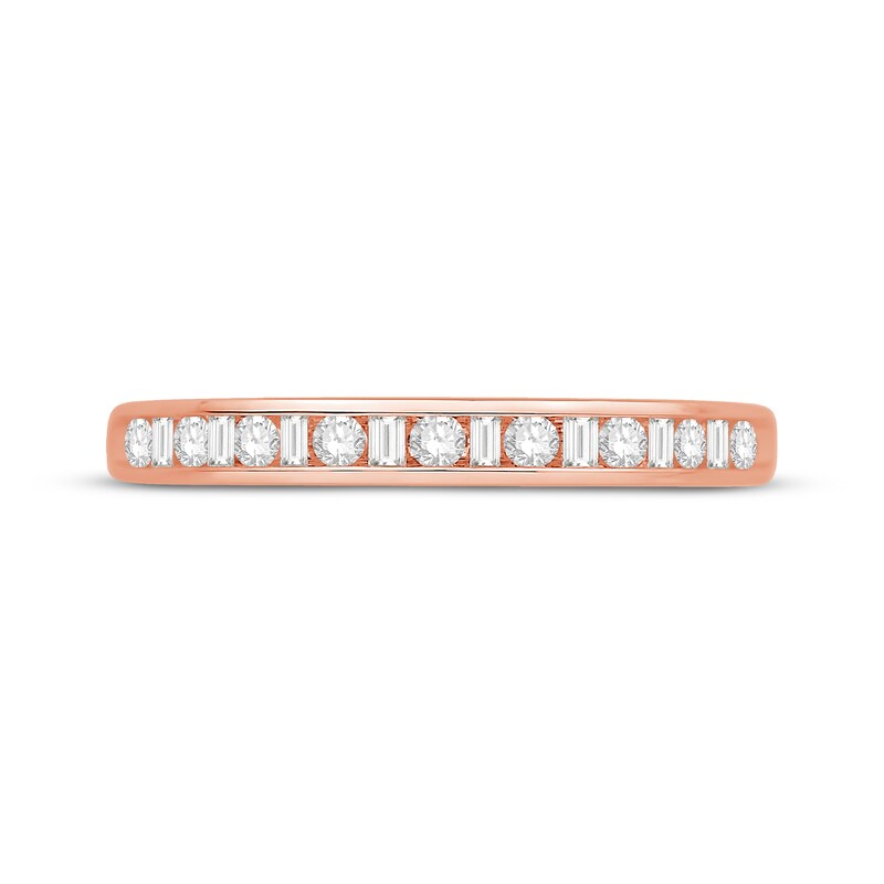 Diamond Anniversary Band 1/4 cttw Round/Baguette 14K Rose Gold