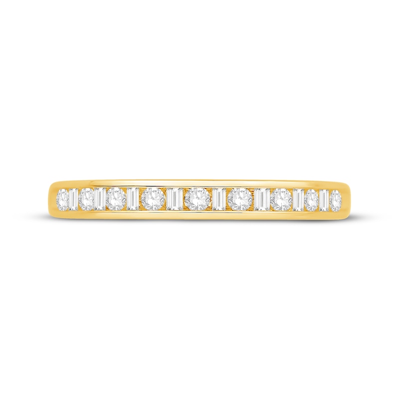 Main Image 2 of Now + Forever Diamond Anniversary Band 1/4 cttw Round/Baguette 14K Gold