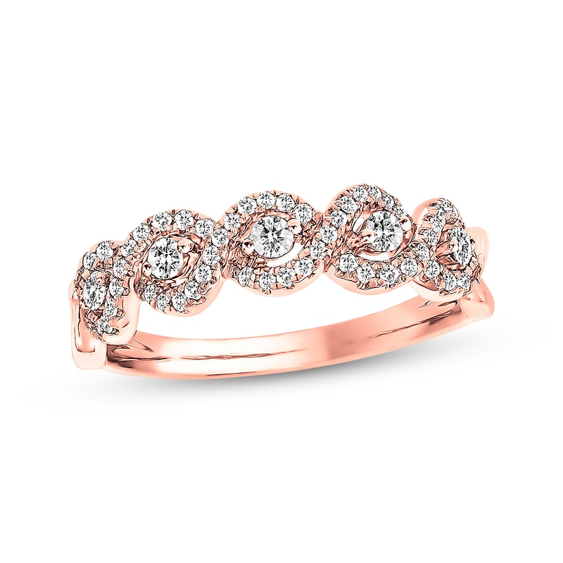 Diamond Anniversary Band 1/3 ct tw Round-cut 14K Rose Gold