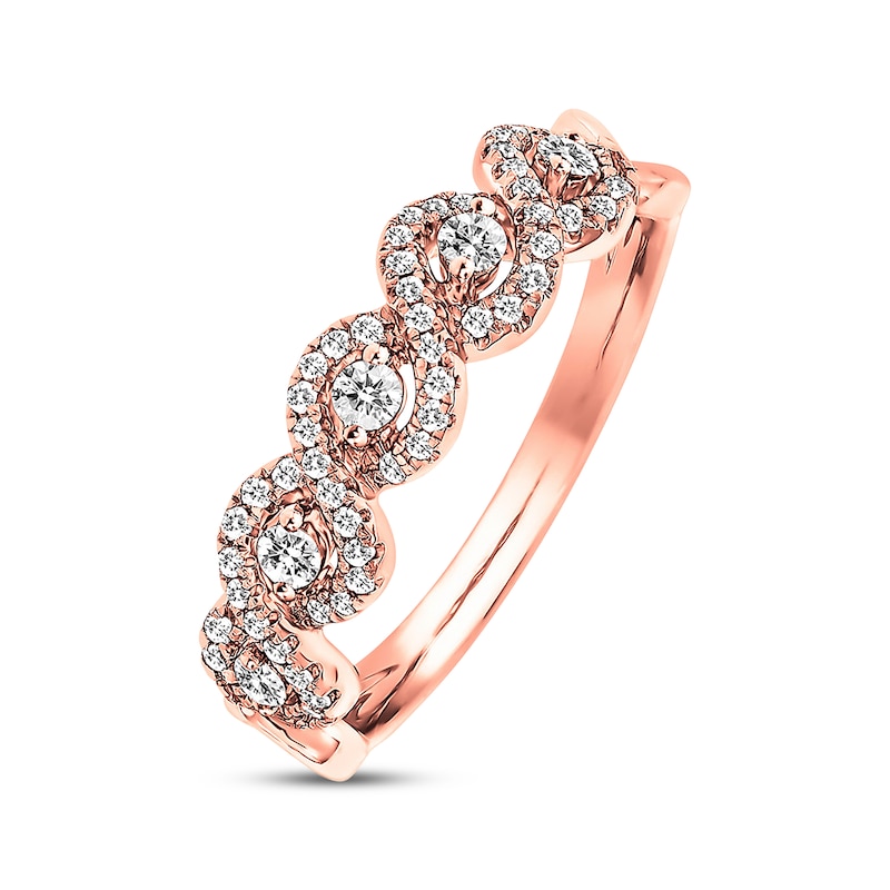 Diamond Anniversary Band 1/3 ct tw Round-cut 14K Rose Gold