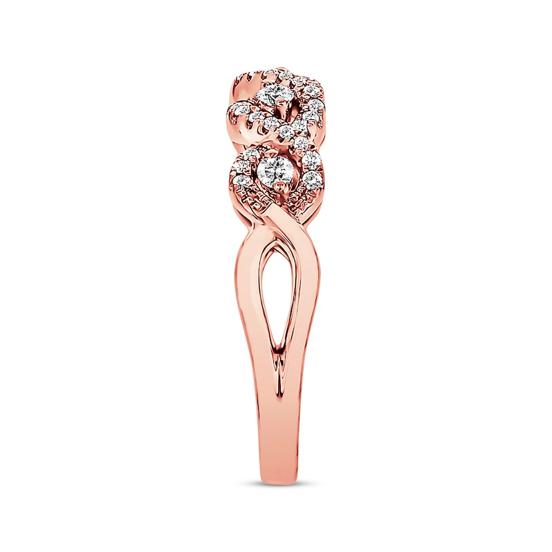 Main Image 3 of Diamond Anniversary Band 1/3 ct tw Round-cut 14K Rose Gold