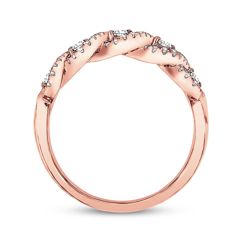 Diamond Anniversary Band 1/3 ct tw Round-cut 14K Rose Gold