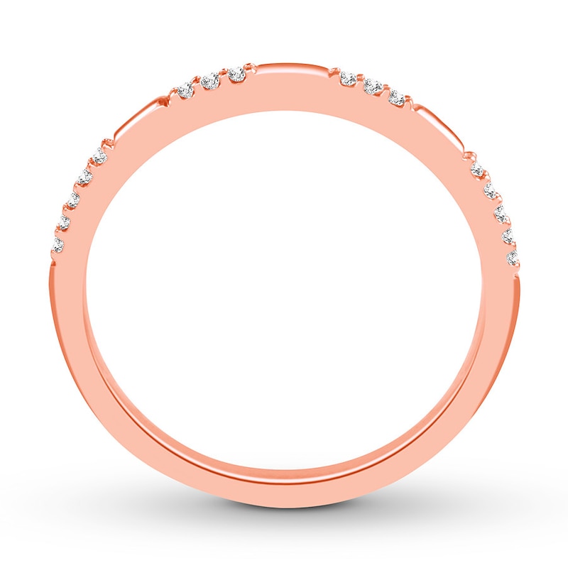Main Image 2 of Now + Forever Diamond Anniversary Band 1/20 ct tw Round-cut 10K Rose Gold