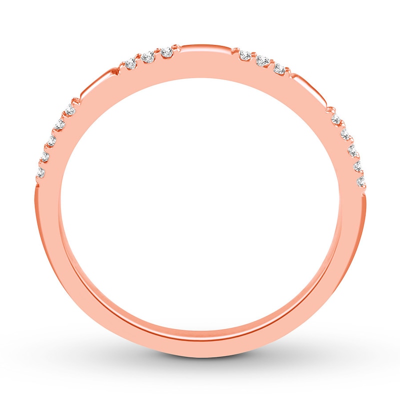 Diamond Anniversary Band 1/20 ct tw Round-cut 10K Rose Gold