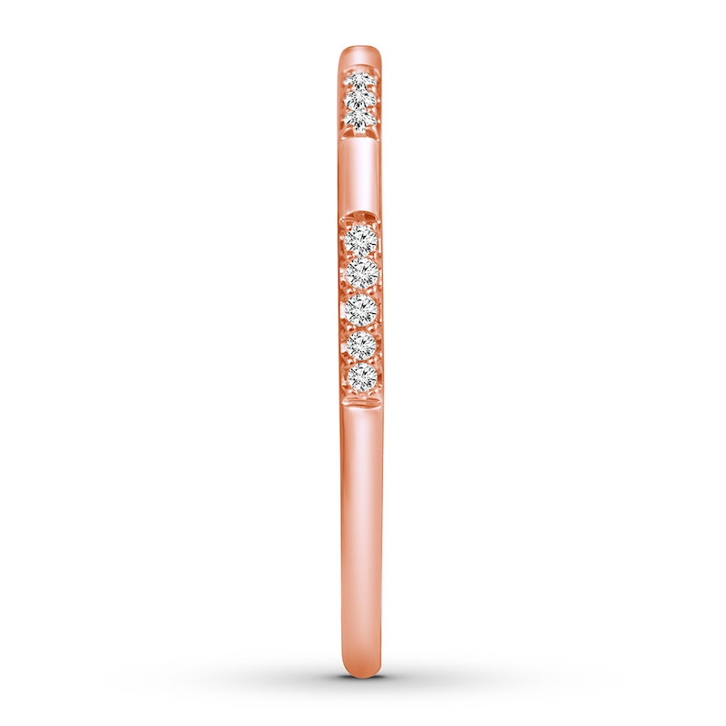 Main Image 3 of Now + Forever Diamond Anniversary Band 1/20 ct tw Round-cut 10K Rose Gold