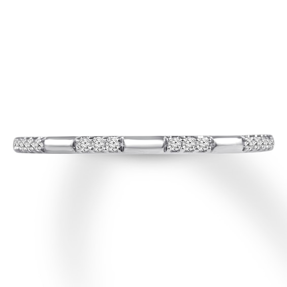 Now + Forever Diamond Anniversary Band 1/20 ct tw Round-cut 10K White Gold