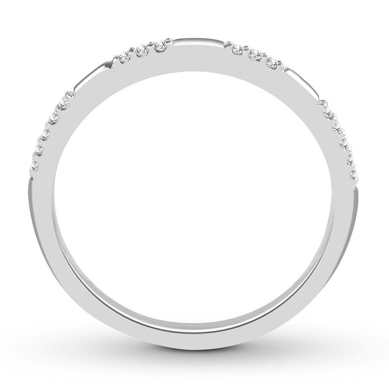 Diamond Anniversary Band 1/20 ct tw Round-cut 10K White Gold