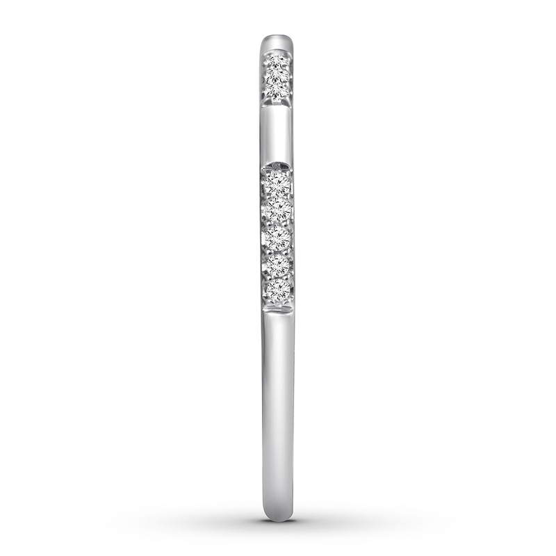 Diamond Anniversary Band 1/20 ct tw Round-cut 10K White Gold