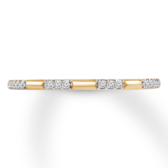 Now + Forever Diamond Anniversary Band 1/20 ct tw Round-cut 10K Yellow Gold