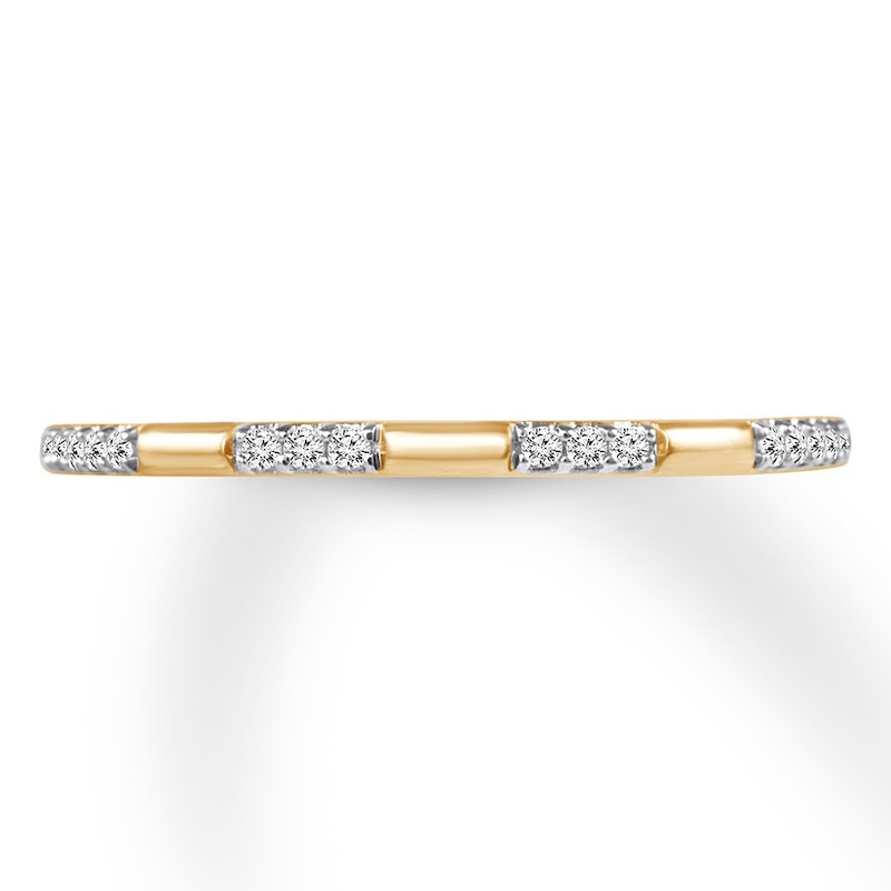 Main Image 1 of Now + Forever Diamond Anniversary Band 1/20 ct tw Round-cut 10K Yellow Gold