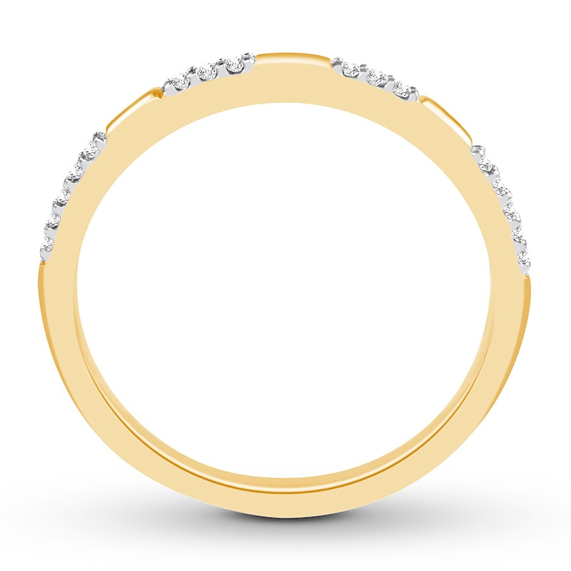 Main Image 2 of Now + Forever Diamond Anniversary Band 1/20 ct tw Round-cut 10K Yellow Gold