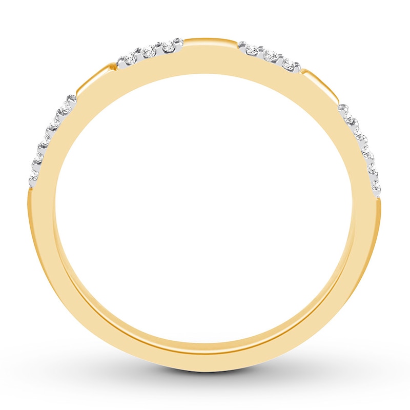 Diamond Anniversary Band 1/20 ct tw Round-cut 10K Yellow Gold