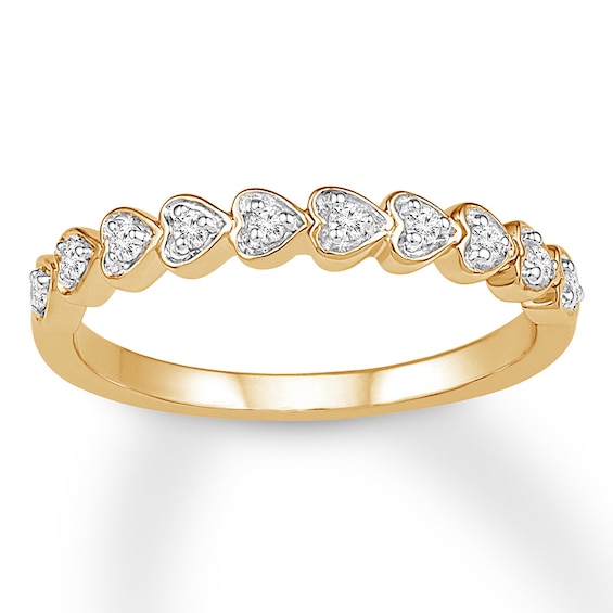 Diamond Anniversary Band 1/8 ct tw Round-cut 10K Yellow Gold | Kay