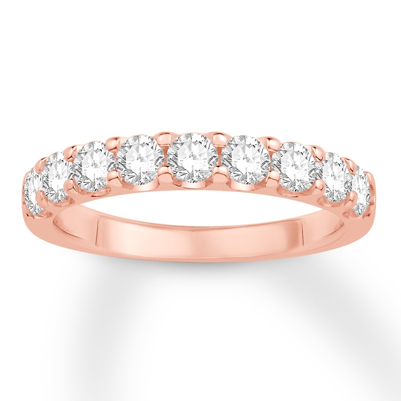 Main Image 1 of Now + Forever Diamond Anniversary Band 1 ct tw Round-cut 14K Rose Gold