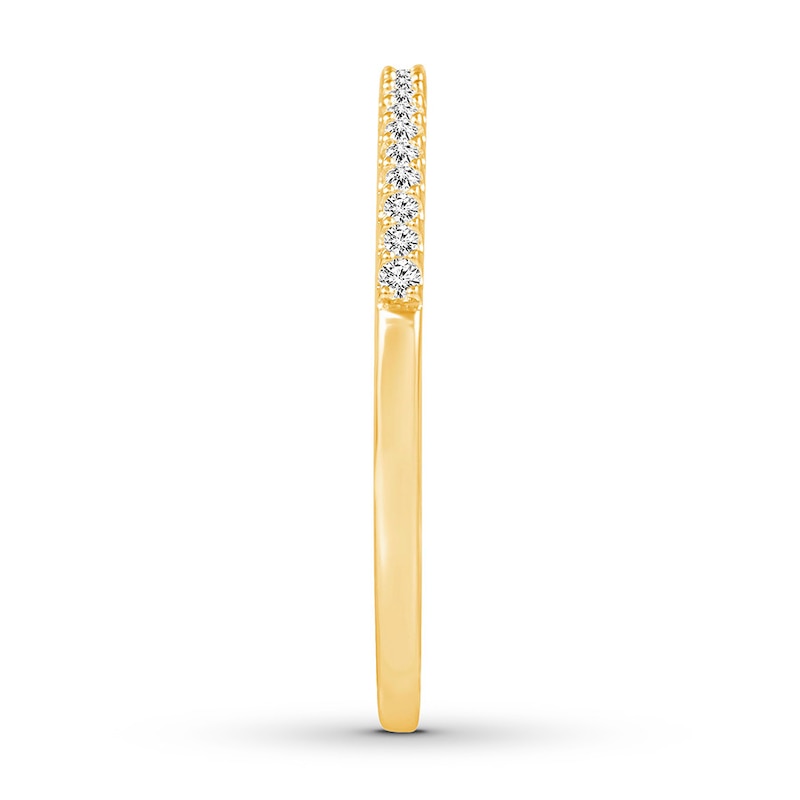 Diamond Anniversary Band 1/10 ct tw Round-cut 10K Yellow Gold