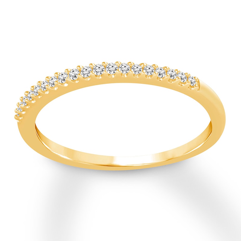 Diamond Anniversary Band 1/10 ct tw Round-cut 10K Yellow Gold