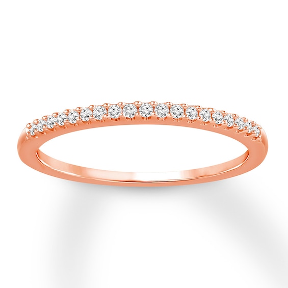 Now + Forever Diamond Anniversary Band 1/10 ct tw Round-cut 10K Rose Gold