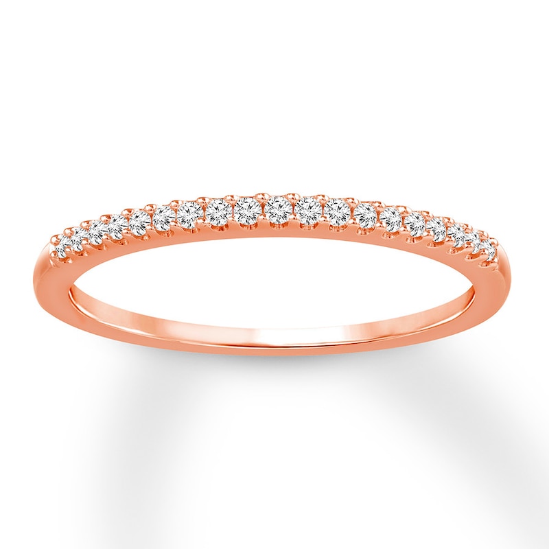Main Image 1 of Now + Forever Diamond Anniversary Band 1/10 ct tw Round-cut 10K Rose Gold