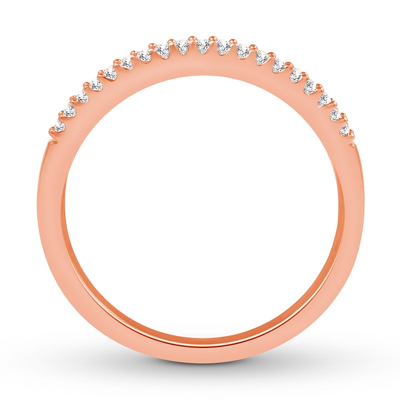 Main Image 2 of Now + Forever Diamond Anniversary Band 1/10 ct tw Round-cut 10K Rose Gold