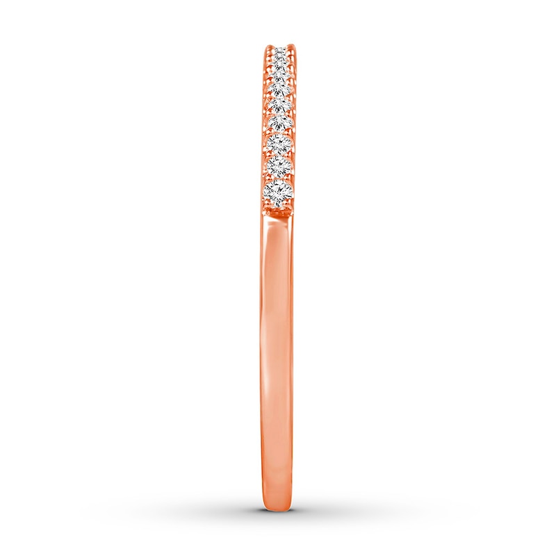 Main Image 3 of Now + Forever Diamond Anniversary Band 1/10 ct tw Round-cut 10K Rose Gold