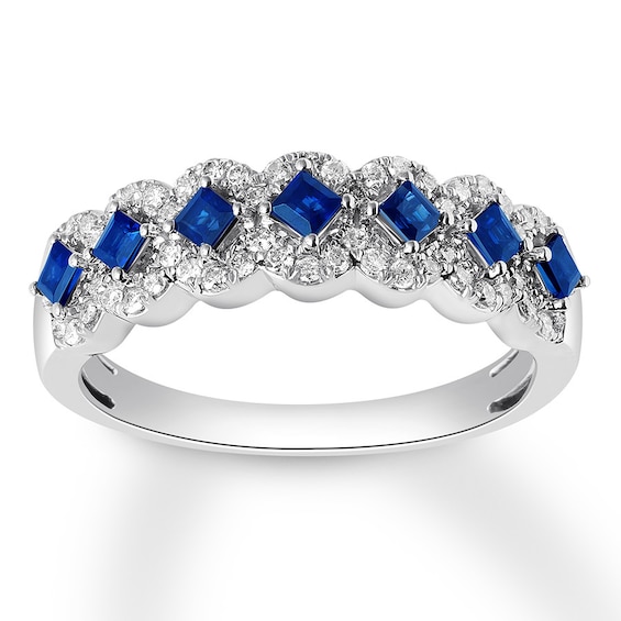 Mother’s Day Full Eternity Band Created Sapphire Wedding Ring 10K Gold $745
