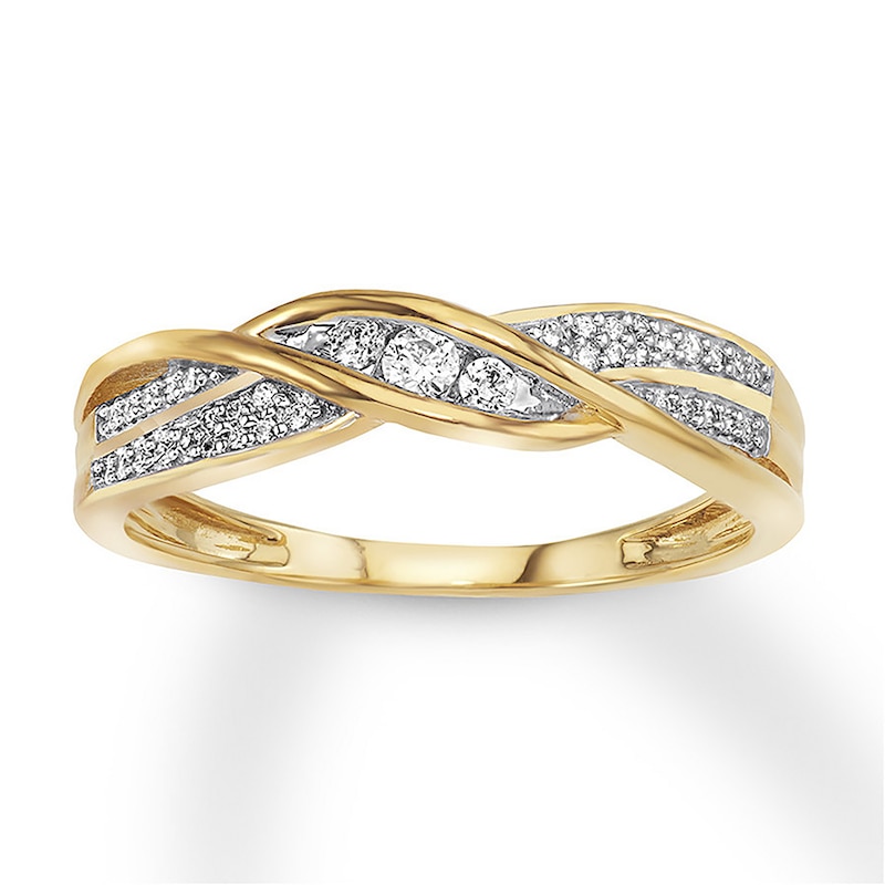Main Image 1 of Now + Forever Diamond Anniversary Band 1/6 ct tw Round-cut 10K Yellow Gold
