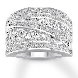 Now + Forever Diamond Anniversary Band 1-1/2 ct tw Round-cut 14K White Gold