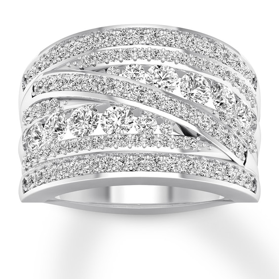 Now + Forever Diamond Anniversary Band 1-1/2 ct tw Round-cut 14K White Gold