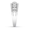 Thumbnail Image 3 of Now + Forever Diamond Heart Anniversary Band 1/2 ct tw Round 14K White Gold