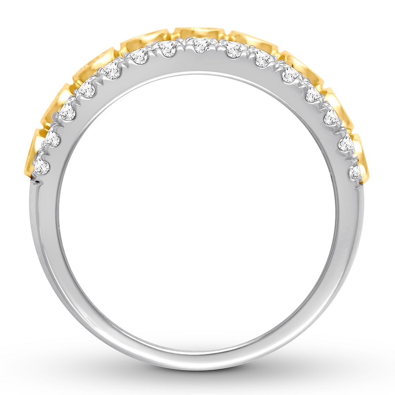 Diamond Anniversary Band 1 ct tw Round-cut 14K Two-Tone Gold