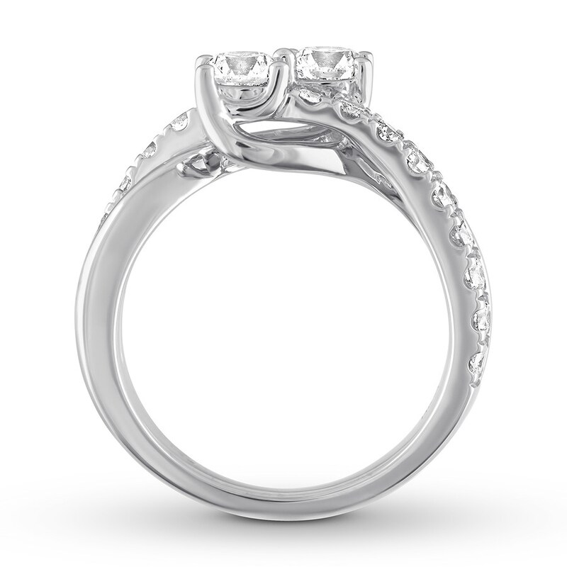Main Image 3 of Ever Us Two-Stone Diamond Ring 1-1/2 ct tw Round 14K White Gold