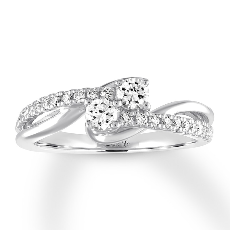 Main Image 1 of Ever Us Diamond Engagement Ring 1/2 ct tw Round 14K White Gold