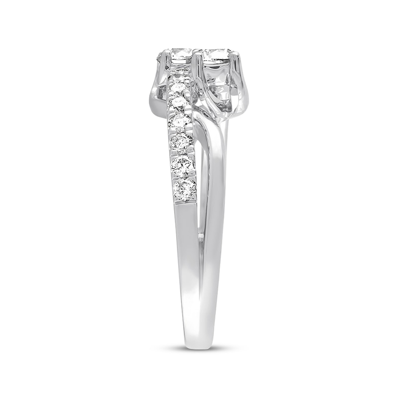 Ever Us Two-Stone Diamond Ring 1 ct tw Round-cut 14K White Gold