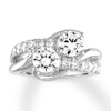 Ever Us Two-Stone Diamond Ring 3 ct tw Round-cut 14K White Gold