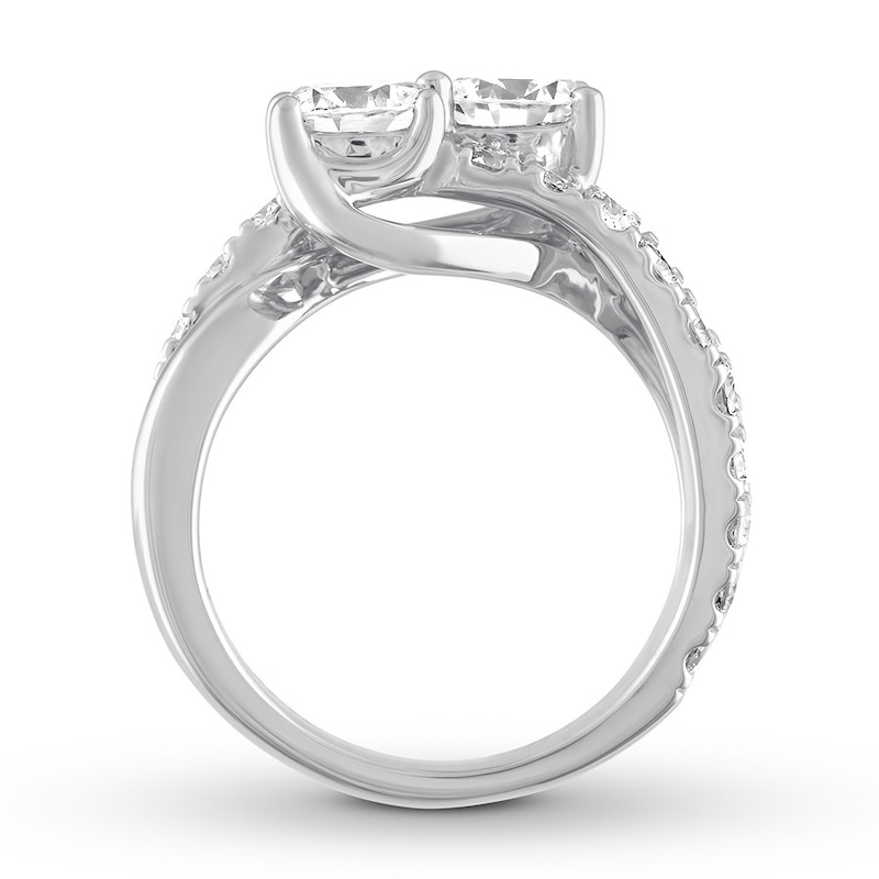 Ever Us Two-Stone Diamond Ring 3 ct tw Round-cut 14K White Gold