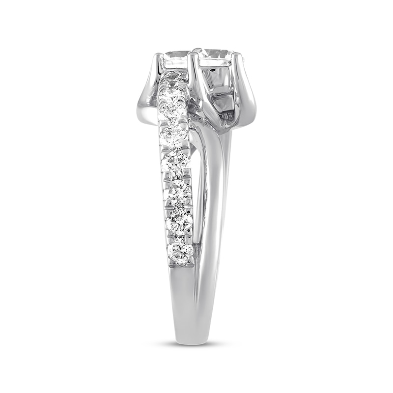Main Image 2 of Ever Us Two-Stone Diamond Ring 2 ct tw Round-cut 14K White Gold