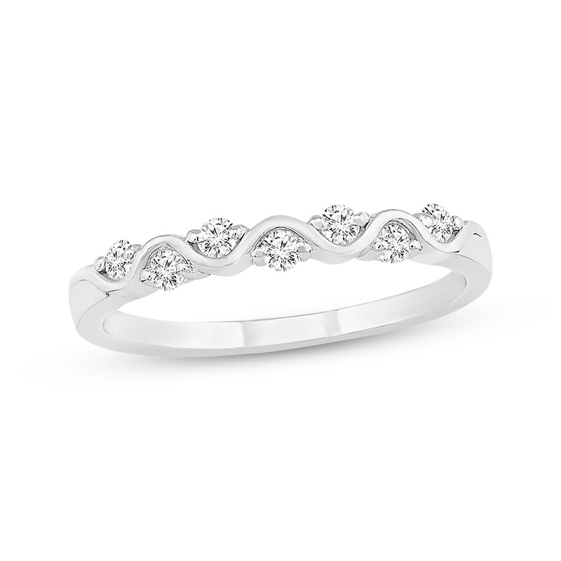 Diamond Anniversary Band 1/5 ct tw Roundcut 10K White Gold Kay