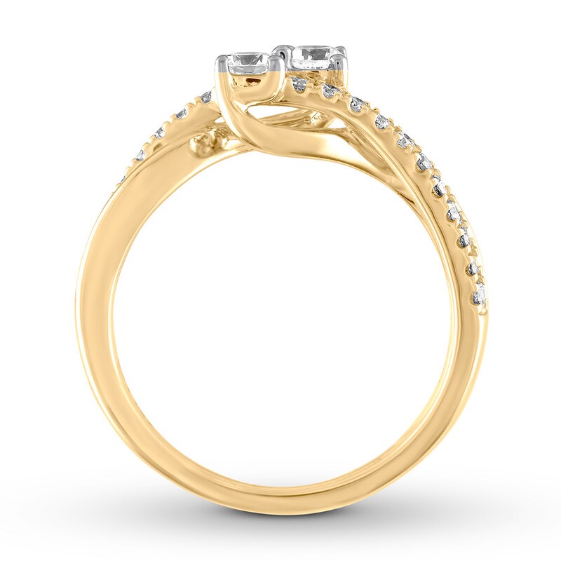 Ever Us Two-Stone Diamond Ring 1/2 ct tw Round 14K Yellow Gold