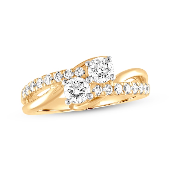 Ever Us Two-Stone Diamond Ring 1 ct tw Round 14K Yellow Gold