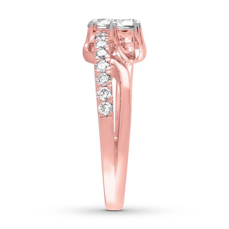 Ever Us Two-Stone Diamond Ring 1 ct tw Round 14K Rose Gold