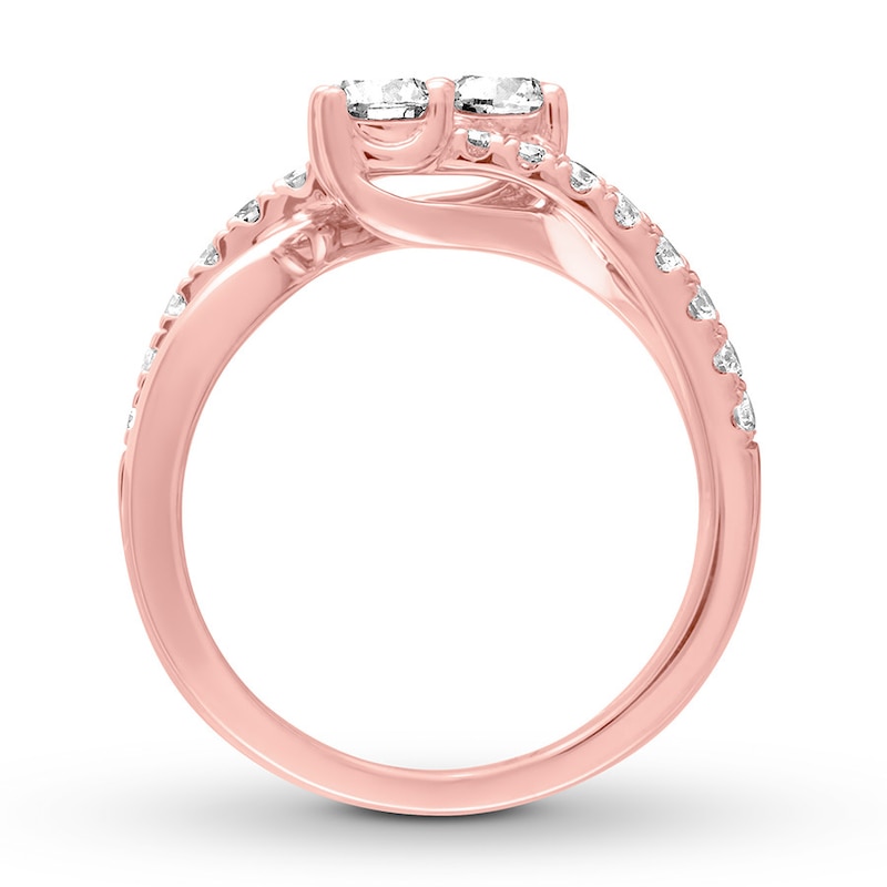 Ever Us Two-Stone Diamond Ring 1 ct tw Round 14K Rose Gold