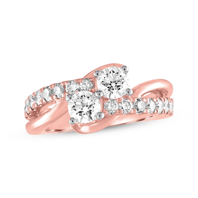 Ever Us Two-Stone Diamond Ring 1-1/2 ct tw Round 14K Rose Gold