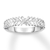 Thumbnail Image 1 of Now + Forever Diamond Anniversary Band 3/4 ct tw Baguette 14K White Gold