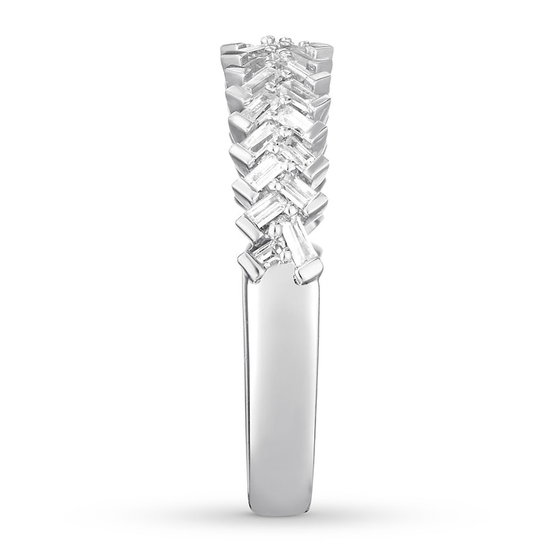 Main Image 3 of Now + Forever Diamond Anniversary Band 3/4 ct tw Baguette 14K White Gold