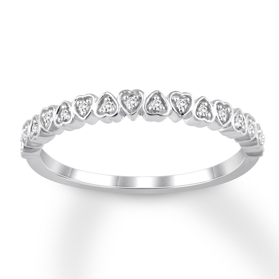 Now + Forever Diamond Anniversary Band 1/20 ct tw Round-cut 14K White Gold