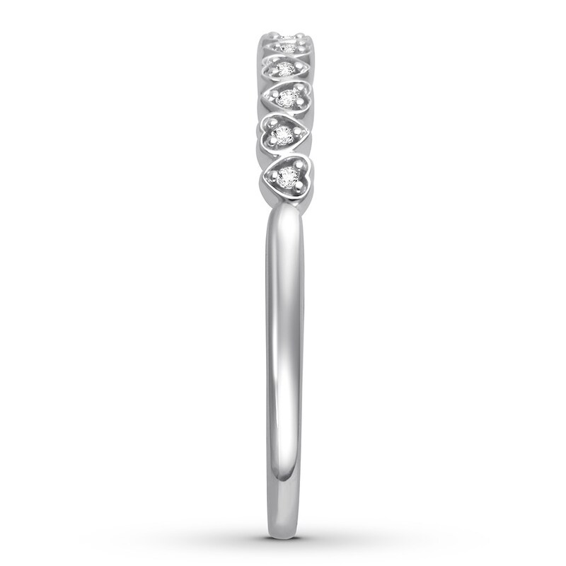 Main Image 2 of Now + Forever Diamond Anniversary Band 1/20 ct tw Round-cut 14K White Gold